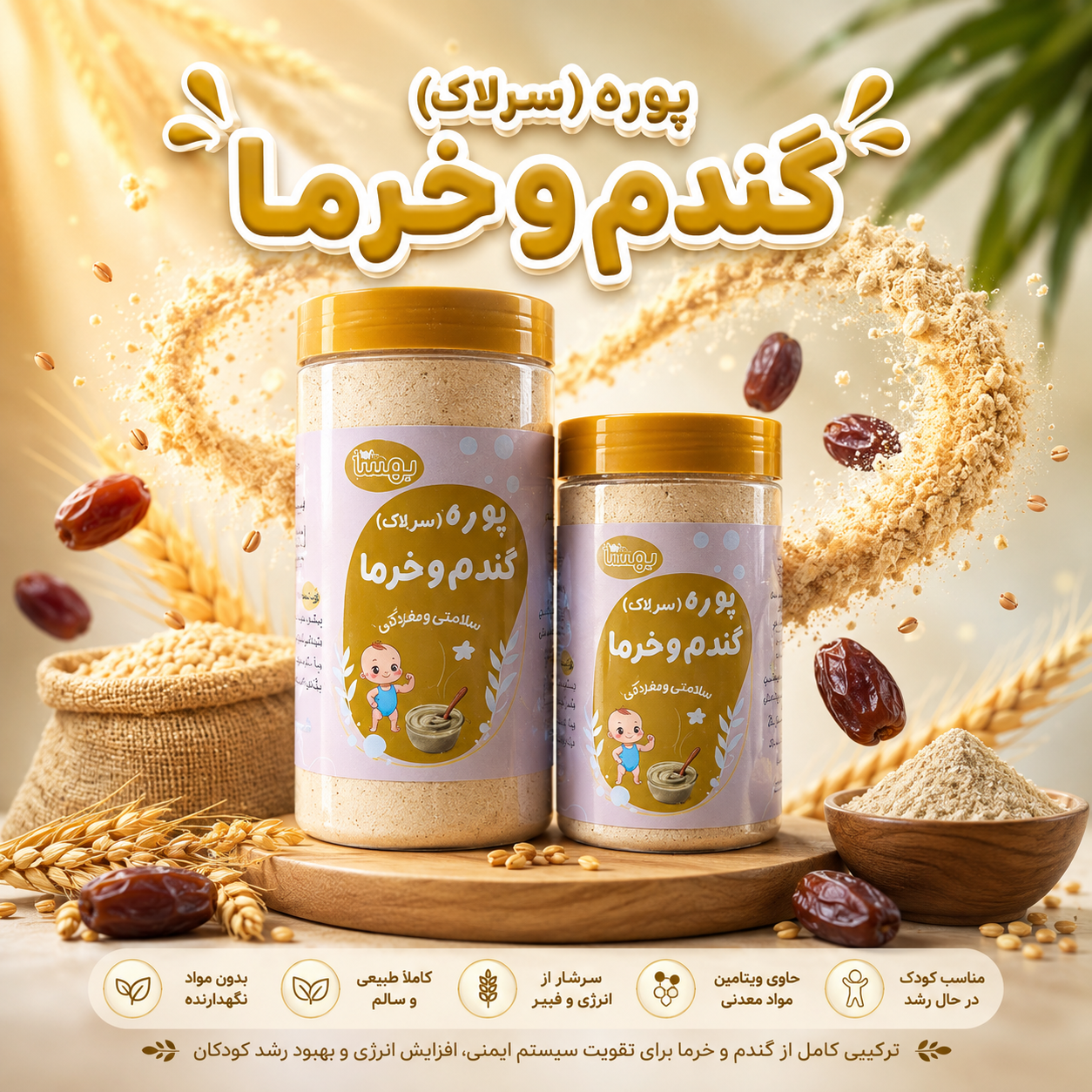سرلاک گندم وخرما