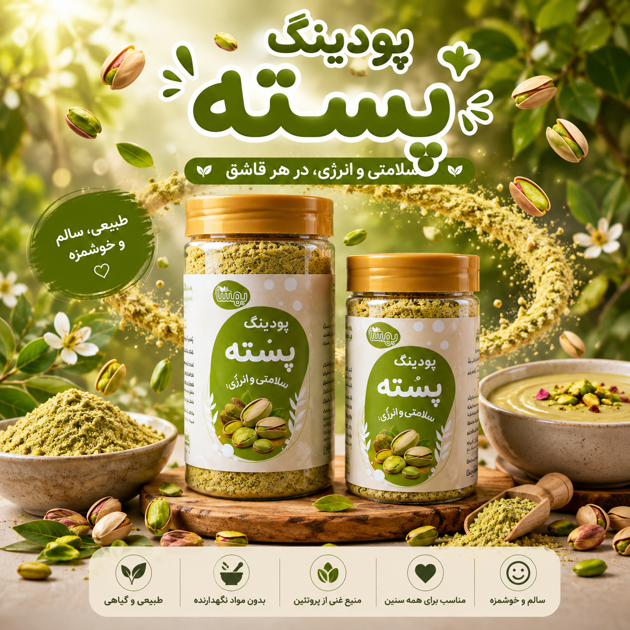 پودینگ پسته